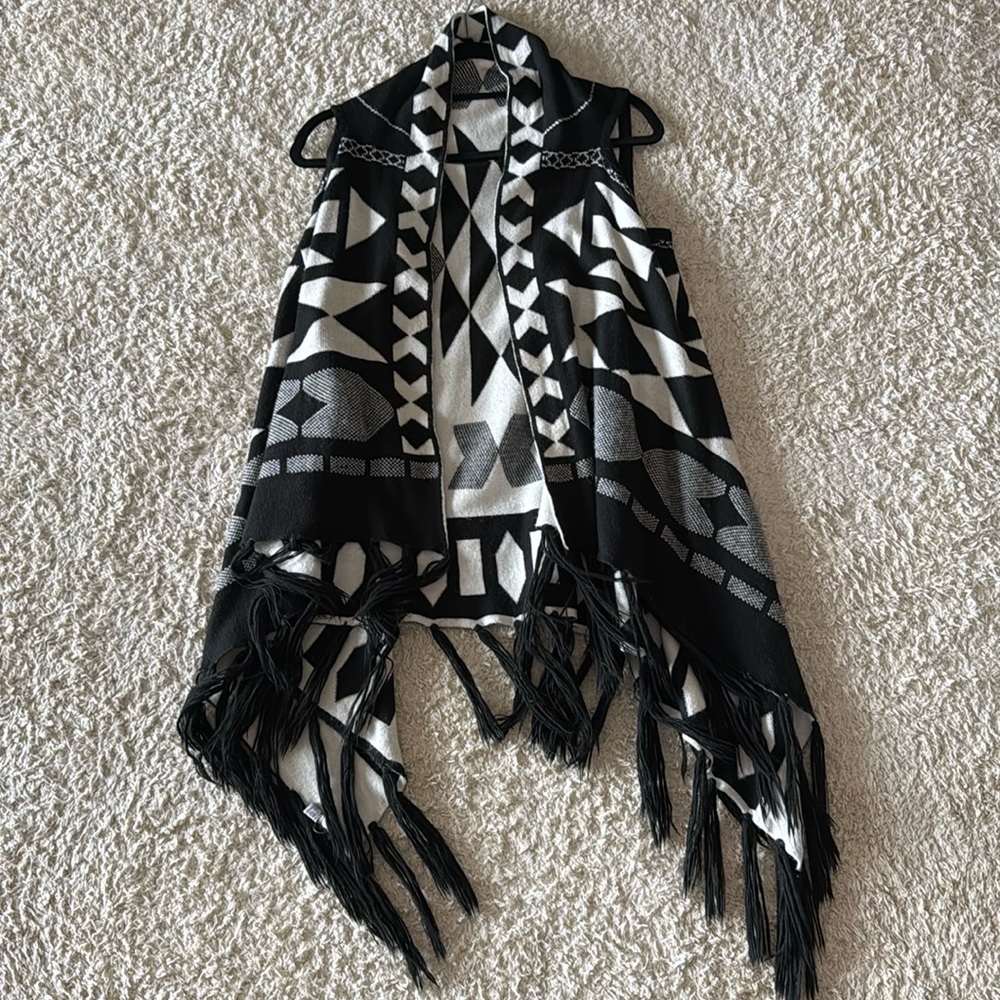 Reversible BoHo shawl coat